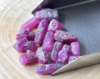 Raw Red Ruby Sticks (9-13 MM): Natural Crystal Healing, July Birthstone