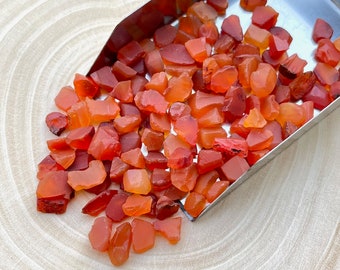 25-Pcs- Carnelian Raw 6-8 MM Raw, Rough Carnelian Gemstone, Healing Crystal Carnelian Raw, Genuine Quality Raw Orange Rough