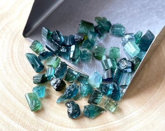 20 Carat-Natural Paraiba Blue Tourmaline Crystal Gemstone, 3-6MM, blue tourmaline raw, Tourmaline Minerals, Gemstone Raw, Paraiba tourmaline