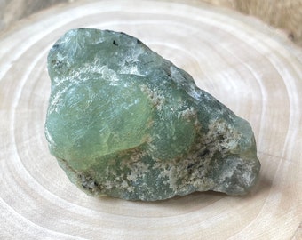 Natural Green prehnite Rough Crystal, 285.00 Cts, Raw Big Size Prehnite Healing Crystal, Raw Rough Gemstone, 57x35 MM, Gift For Her