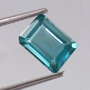 AAA Flawless 9x6x4MM Ceylon Parti Sapphire Bi-Color Emerald Cut Gemstone For Making Jewelry &Ring 2.00 Ct Gift For Her