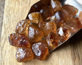 Topacio imperial AAA en bruto: cristales sin tallar de 15 a 18 mm, fabricación de joyas