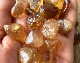 Natural Imperial Topaz Tumble: Raw Rough Healing Crystal (10-16 MM)