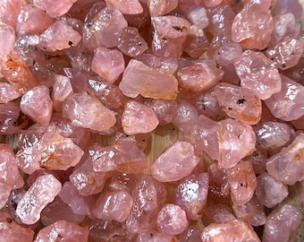 Raw Pink Rose Quartz Stone: Uncut Healing Crystal (10-14 MM)