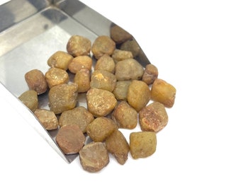 Raw Yellow Sapphire: 10 Pcs Lot, Rough Gemstone (10-14 MM)