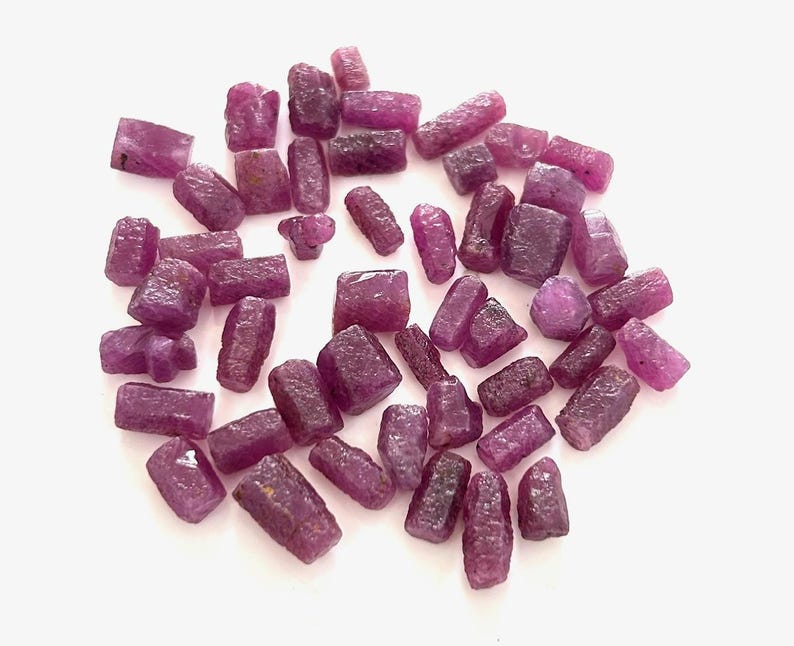 Natural Ruby Rough: Raw Gemstone Sticks, Healing Crystals (10-12mm) - Etsy