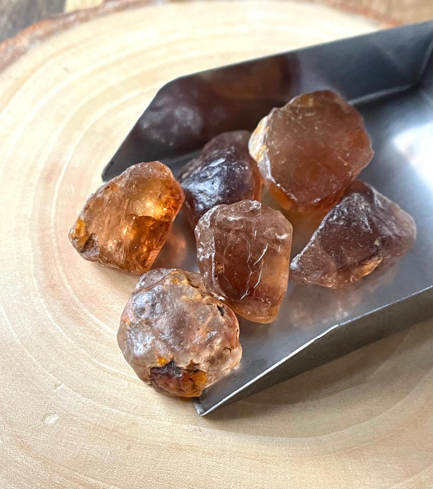 6 Raw Imperial Topaz Crystals: Natural Gemstone Rough (15-20 MM)