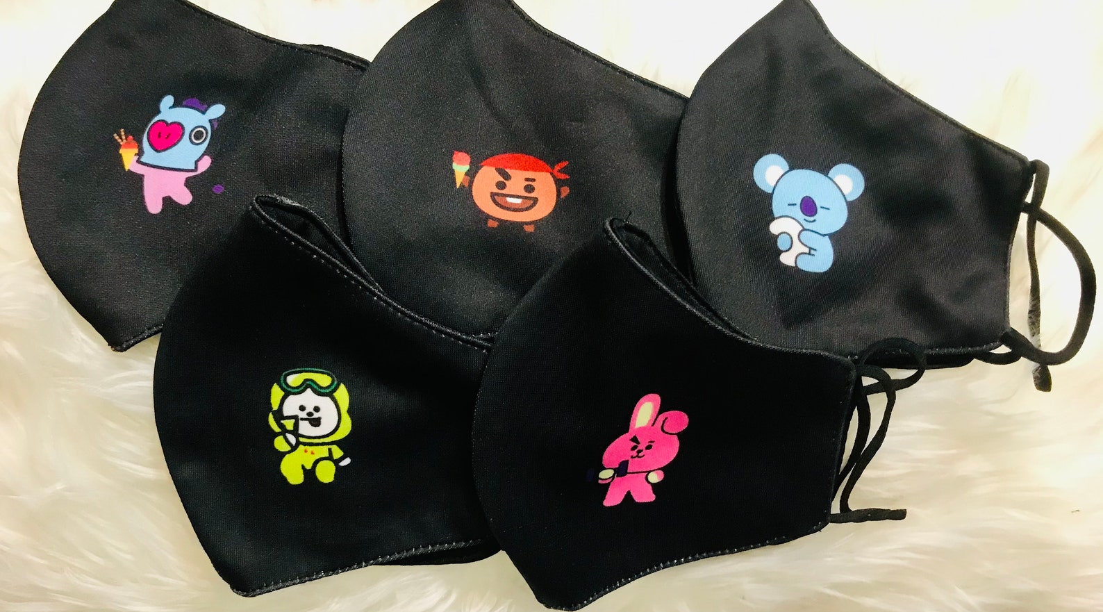 Máscara BT21 / Colección BTS / Máscara BTS Etsy