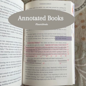 ANNOTATED BOOKS Book Tok Gifts for Book Lovers Book Gifts Personalized  Books 