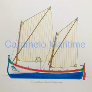 Barca da Pesca ~ hand-drawn (51)