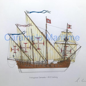 Caravela ~ dessinée à la main (30)