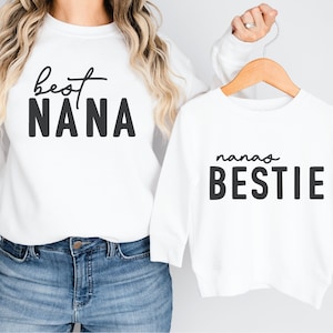 Nana SVG PNG, Nanas Bestie svg, beste oma svg, bijpassende shirt svg, oma shirt sublimatie, Cricut Cut-bestand