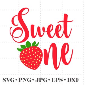 Sweet One SVG, Erdbeere 1. Geburtstag, Erdbeer-Thema-Geburtstag, Sweet One Birthday, Erdbeere Geburtstag Png, Babys erster Geburtstag svg