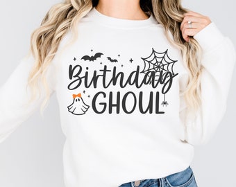 Birthday Ghoul Svg, girl birthday svg, Halloween birthday svg, cute Halloween birthday sublimation, October birthday svg, Cricut cut file