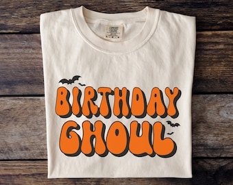 Birthday Ghoul Svg, png, Girl Birthday Halloween svg, cute birthday Halloween cut file, Retro Groovy Spooky Birthday, Sublimation design