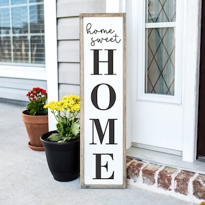 Home Sweet Home SVG, Porch Sign SVG, Vertical Sign Cut File, Farmhouse Sign SVG, Welcome Sign svg, Wood Porch Sign svg