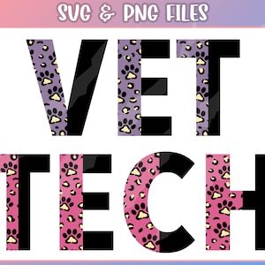 Vet Tech Svg Png, Veterinary Technician cut file on Cricut, Vet Med Sublimation File