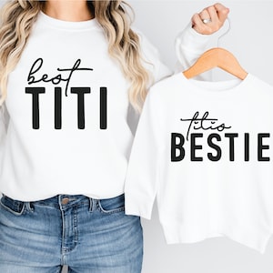 Titi SVG PNG, Titis Bestie svg, Melhor Titi svg, Camisa combinando svg, sublimação de camisa de tia, Arquivo Cricut Cut