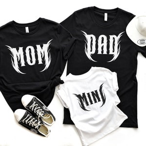 Mama, papa en mini-SVG, bijpassende familieshirt SVG, rocker T-shirt svg, mama en ik matchen, papa en ik matchen, leuk matchend Family Cut-bestand