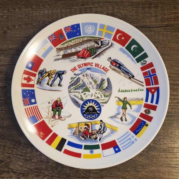 1980 Winter Olympic Lake Placid Commemorative Plate