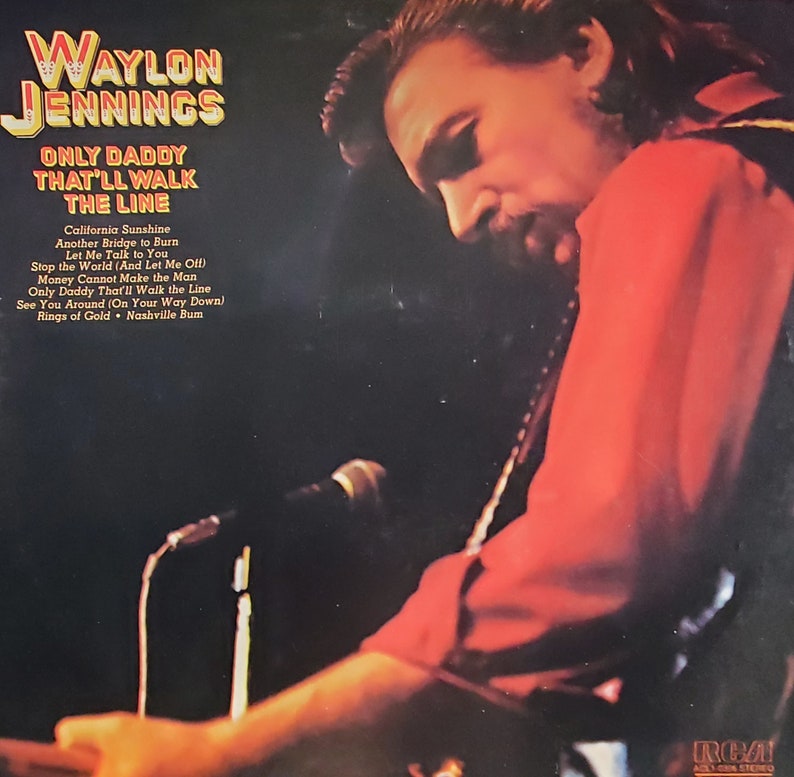 Waylon Jennings Only Daddy That'll Walk the Line LP - Etsy