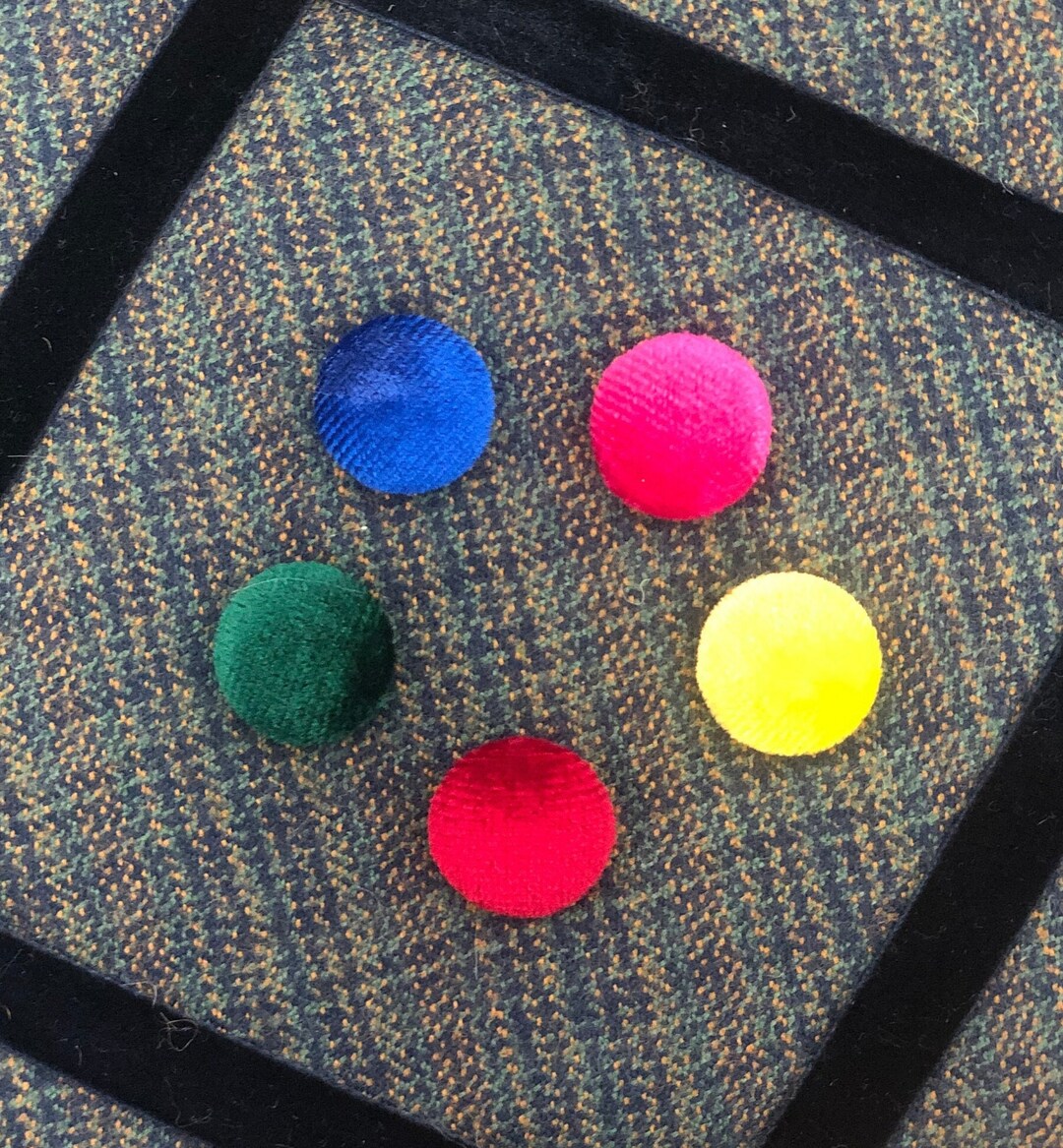 Multi Colour Handmade Fabric Push Pins. Velvet Pushpin Tacks. Etsy