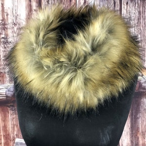 Faux Fur Neck Warmer Scarf, Furry Infinity Fur Cowl, Extra warm and soft Scarf