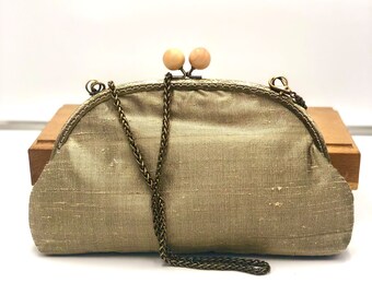 The Blenheim Clutch Bag Handmade from Real Silk. Bespoke Unique Evening Purse