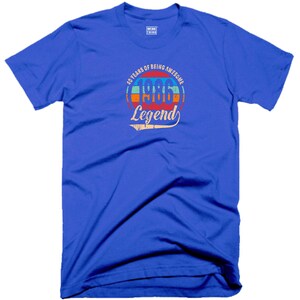 40th Birthday T Shirt 40 Years Of Being Awesome Legend Born in 1986 Funny Joke Halloween Christmas Xmas Birthday Fans Gift Men Tee Top Blue