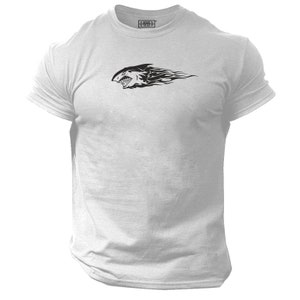 Shark T Shirt Gym Clothing Bodybuilding Training Workout Exercise Kick Boxing Martial Arts MMA Spartan Defender Warrior Gymwear Men Tee Top