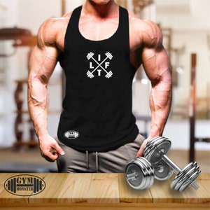 Lift Vest Gym Clothing Bodybuilding Training Workout Exercise Kick Boxing Martial Arts MMA Signature Gym Monster Gymwear Men Tank Top