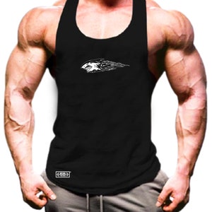 Shark Vest Gym Clothing Bodybuilding Training Workout Exercise Kick Boxing Martial Arts MMA Spartan Warrior Beast Gymwear Men Tank Top