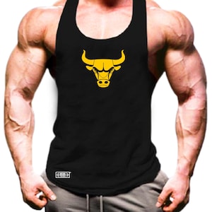 Bull Stringer Vest Gym Clothing Bodybuilding Training Workout Exercise Kick Boxing MMA Mixed Martial Arts Gymwear Racerback Tank Top