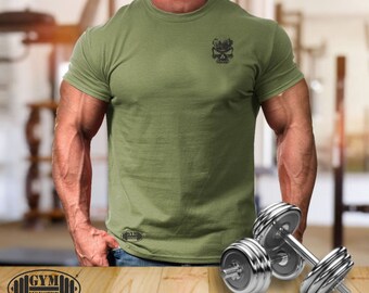 T-Shirt Teschio Uomo Allenamento Mma Sollevamento Pesi - Foto 11