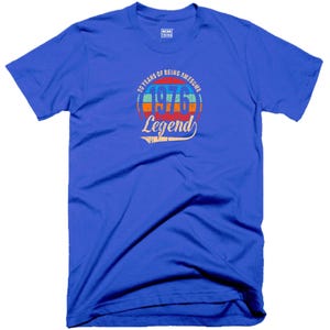 50th Birthday T Shirt 50 Years Of Being Awesome Legend Born in 1976 Funny Joke Vintage Christmas Xmas Birthday Fans Gift Men Tee Top Blue
