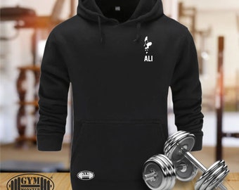 Ali Hoodie Pocket Gym Clothing Bodybuilding Training Workout Exercise Fitness Muhammad Ali The Greatest Boxing MMA Men Sweatshirt Top