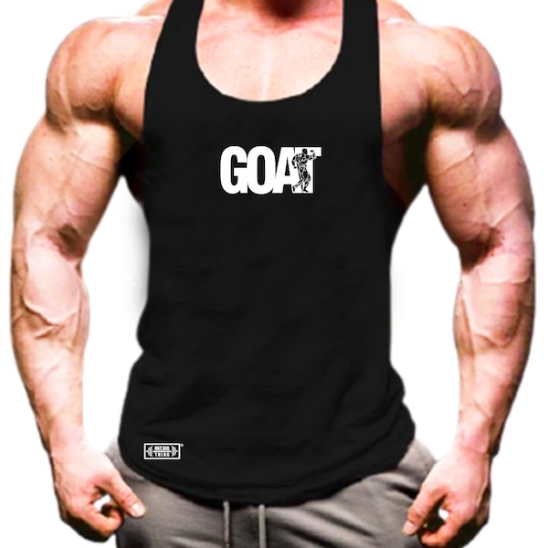 G.O.A.T Vest Gym Clothing Bodybuilding Weight Training Workout Exercise Kick Boxing MMA Alpha Beast GOAT Muscles Karate Gymwear Men Tank Top