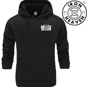 Beast Mode Hoodie Pocket Gym Clothing Bodybuilding Training Workout Exercise Fitness Boxing Martial Arts MMA Iron Heaven Men Sweatshirt Top