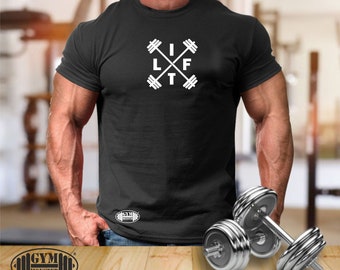 Lift T Shirt Gym Clothing Bodybuilding Weight Training Workout Exercise Boxing MMA Weight Lifting Dumbells Karate Gym Monster Men Tee Top