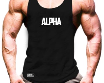 Alpha Vest Gym Clothing Bodybuilding Weight Training Workout Exercise Boxing Martial Arts Karate MMA Strongman Beast Gymwear Men Tank Top