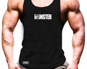 Monster Vest Gym Clothing Bodybuilding Training Workout Exercise Boxing Martial Arts Karate MMA Beast Gorilla Athletic Gymwear Men Tank Top