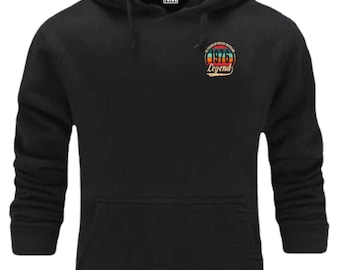 Moletom com Bolso para Aniversário de 50 Anos - 50 Anos de Incrível - Lenda Nascida em 1976 - Vintage - Engraçado - Presente de Natal/Aniversário para Fãs - Moletom Masculino