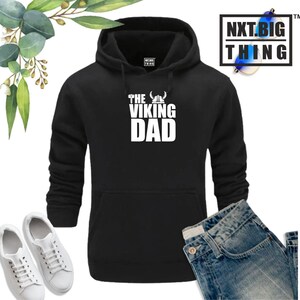 The Viking Dad Hoodie Daddy Papa Father Old Man Beard Protector Best Friend Father's Day Funny Joke Birthday Fans Gift Men Sweatshirt Top