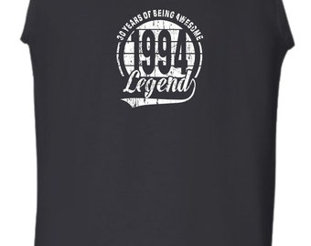 30th Birthday Vest 30 Years Of Being Awesome Legend Born in 1994 Funny Joke Vintage Classic Christmas Xmas Birthday Fans Gift Men Tank Top