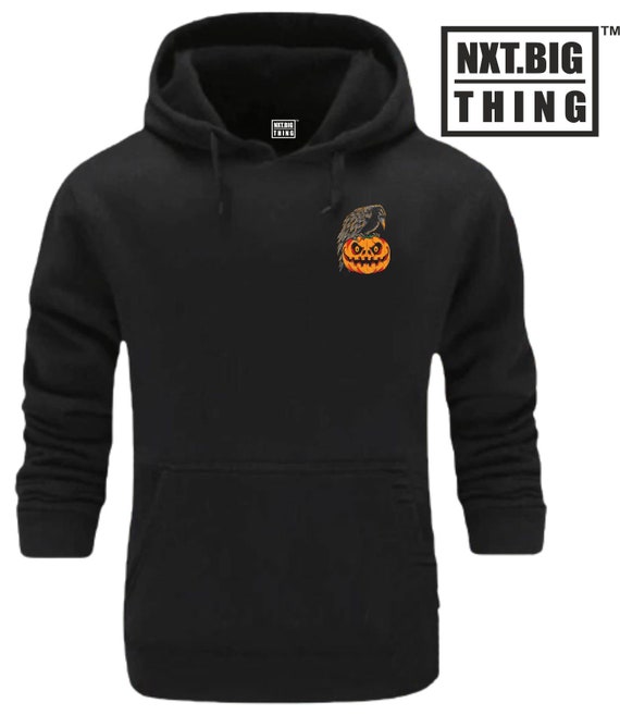 Crow Pumpkin Hoodie Pocket Ghost Bats Blood Witch Trick or Treat
