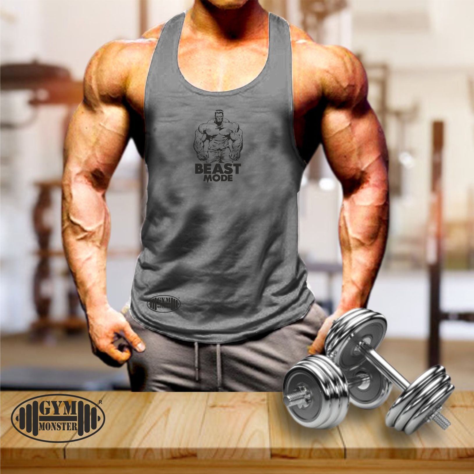 Fitness Workout Man Gym Stringer Trainig Hulk Bodybuilding Sport Tank Top  Vest
