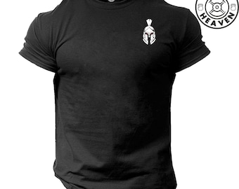 スパルタン ヘルメット Tシャツ ポケット ジムウェア ボディビルディング ウェイトトレーニング ワークアウト エクササイズ フィットネス ボクシング MMA アイアン ヘブン ジムウェア メンズ Tシャツ トップ