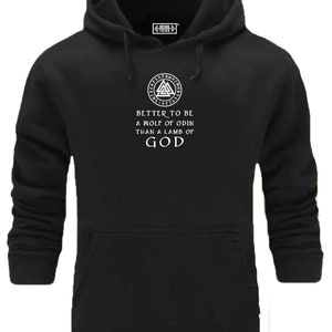 Bluza z kapturem Wolf of Odin Gym Odzież Kulturystyka Trening Ćwiczenia Boks MMA Thor Lamb of God Vikings Valhalla Męska bluza z kapturem Top