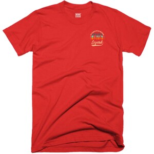 50-årsdag T-shirt med ficka 50 år av att vara fantastisk Tillverkad 1976 Född 1976 Vintage Klassisk Rolig Jul Födelsedag Fans Gåva Herr T-shirt Röd