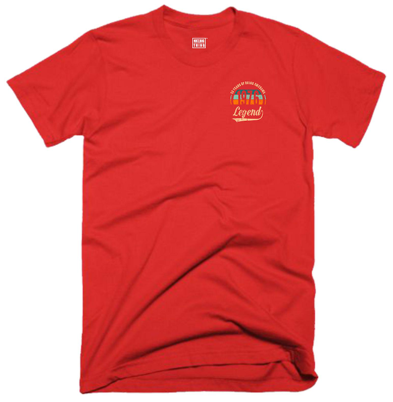 50-årsdag T-shirt med ficka 50 år av att vara fantastisk Tillverkad 1976 Född 1976 Vintage Klassisk Rolig Jul Födelsedag Fans Gåva Herr T-shirt Röd